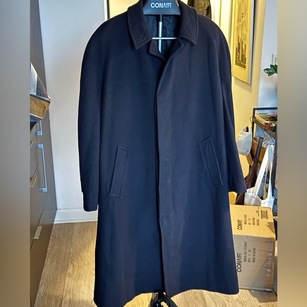 Men's Classic Navy Overcoat